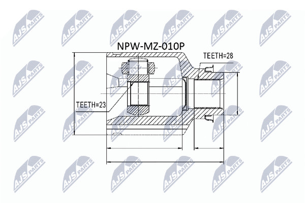 NTY Gelenksatz Antriebswelle NPW-MZ-010P FüR Mazda 626 4 GE Hatchback MX Xedos 3-image