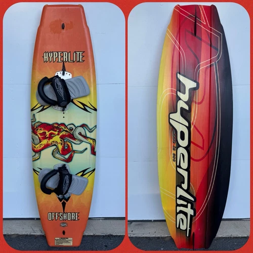 Nice Hyperlite Offshore Wake Board 140 CM w/ Airshock Bindings USA Hand-crafted