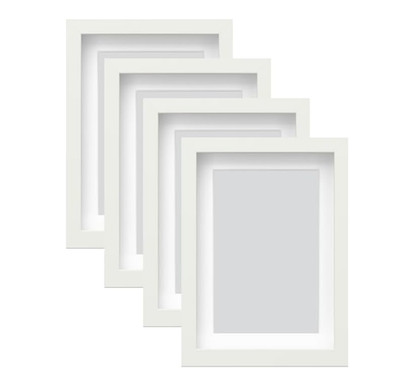 RÖDALM (4er Pack) IKEA Bilderrahmen 13x18, weiß (RIBBA NACHFOLGER)