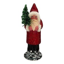 RARE Ino Schaller Bayern Papier Paper Mache Santa Tree Folk Art Signed