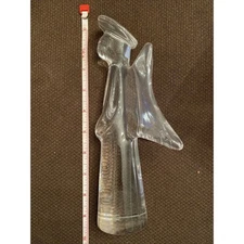 Pair 2 Clear Glass Angel The Toscany Collection Over 24% Lead Crystal 9.5 Inches