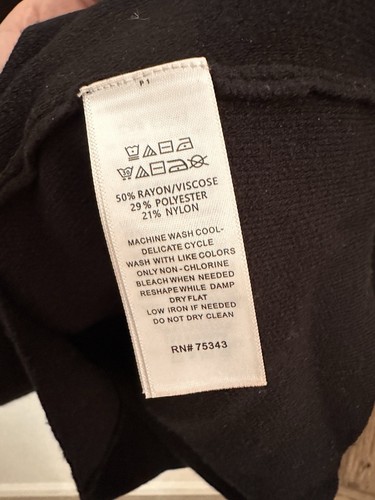 Tahari Pullover Pulli Oberteil Damen L schwarz Stehkragen Stretch Schmuckbündchen - Bild 7 von 13