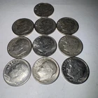 Lot of 10 Silver Roosevelt Dimes 1949-1964