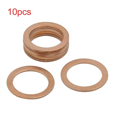#ad #ad 10pcs 19mm Inner Diameter Copper Washers Flat Sealing Gaskets Ring $14.19