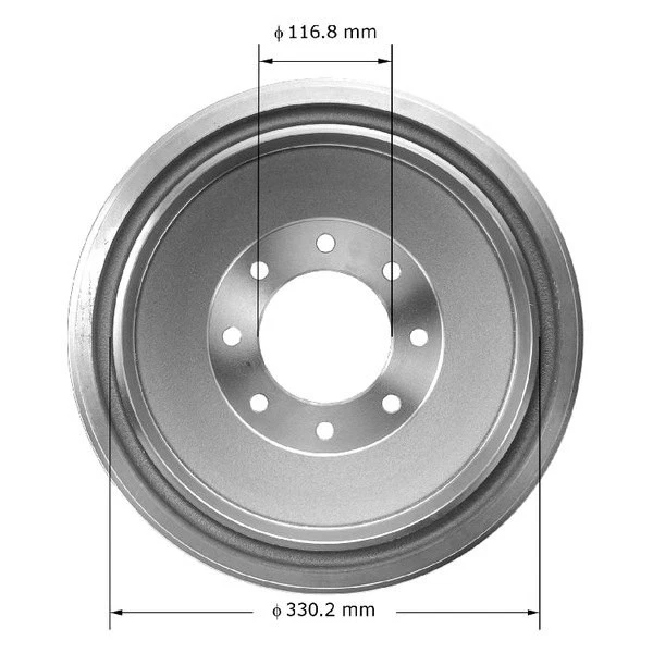 For Workhorse P30 2000 Bendix PDR0387 Global Premium Rear Brake Drum Foto 2 de 4