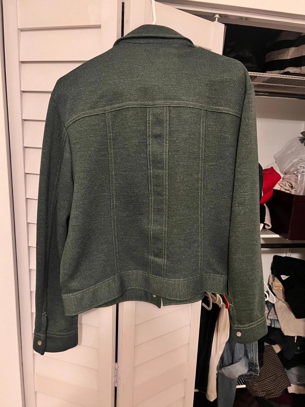 70s RETRO W/ COLLAR POLY SNAP-BUTTON LEE TRUCKER JACKET image 3
