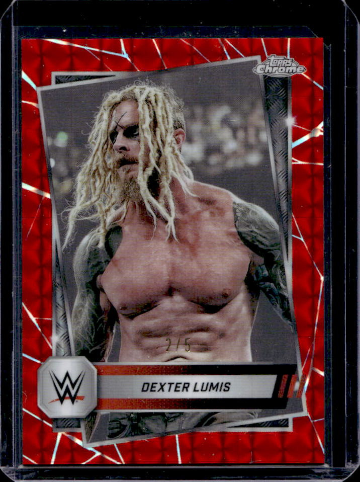 2025 Topps Chrome WWE Dexter Lumis Red Geometric Refractor #2/5