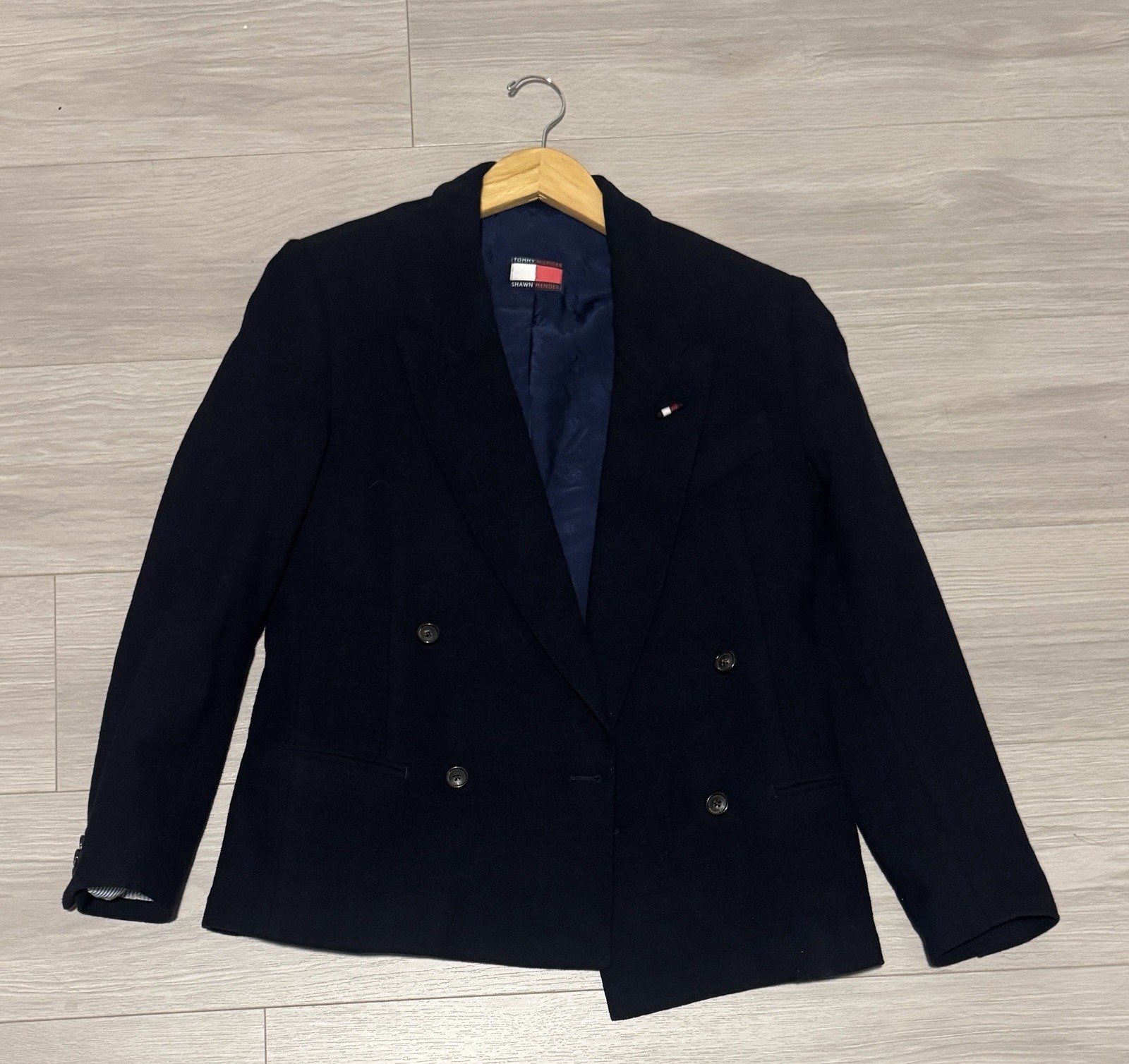 Tommy Hilfiger Mens Small Slim Fit Blazer Suit Navy Blue