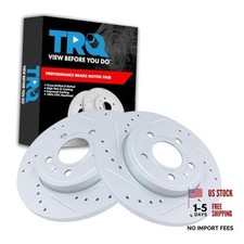 Performance Rear Brake Rotor Set G Coated Drilled and Slotted BRA74882