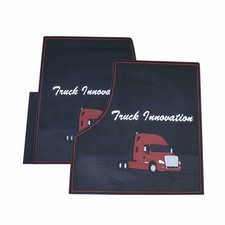 Freightliner Cascadia Red Rubber Floor Mats Easy To Clean Driver Passenger Pair Freightliner Cascadia Red Rubber Floor Mats Easy To Clean Driver Passenger Pair