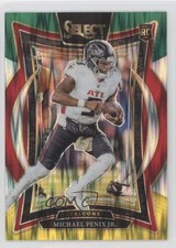 2024 Panini Select Concourse Green & Yellow Shock Prizm Michael Penix Jr 17hc