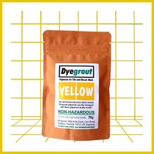 50 grams - Yellow Grout Pigment for Mosaics Cement Dye by Dyegrout