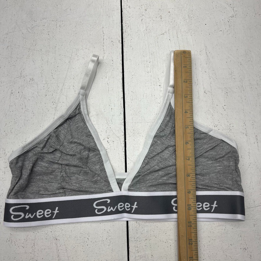 Shein Gray Ribbed 2 Piece Intimates Set Women's Size X-Large NEW