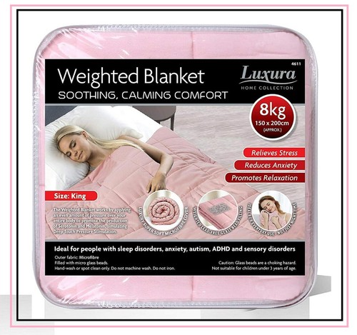 Weighted Blanket Soothing Comfort PINK And Grey Calming Comfort - 第 1/16 張圖片