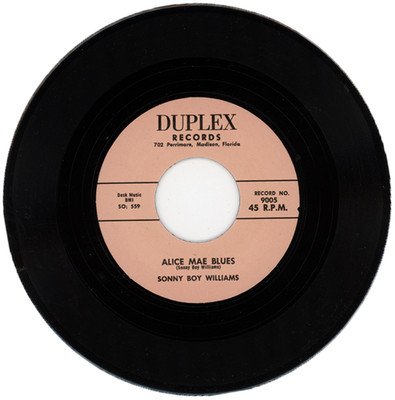 SONNY BOY WILLIAMS ''ALICE MAE BLUES c/w OPOSSUM ROCK'' 1958 BLUES ROCKER 