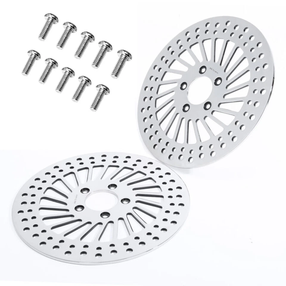 11.8" Front Brake Rotor Disc & Bolts For Harley Touring Glide 08-23 Dyna Softail - Image 3 of 4