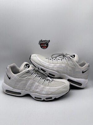 Nike Air Max 95 Triple White Black Running Shoes 609048-109 Men's Size 14