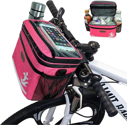 Bicycle Handlebar Bag Cycling Phone Holder Mount Front Bag Bike coolerInsulation - Picture 3 of 36