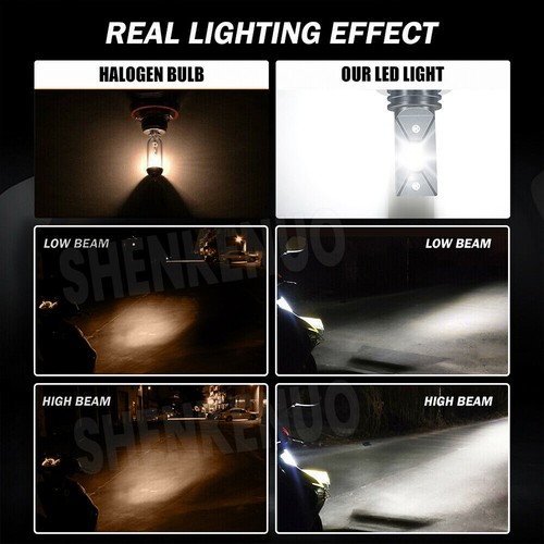 LED Headlight Bulbs High/Low Beam H7 For 2008-2017 Mercedes-Benz C300 White - Picture 12 of 16