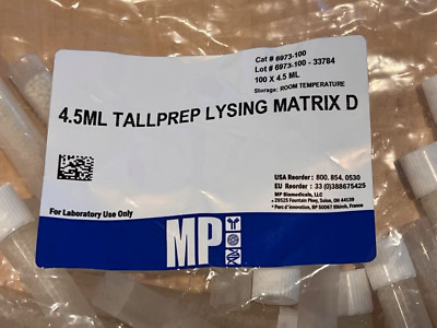 MP TallPrep Lysing Matrix D, 4.5 mL tube Pack of 100 Zirconium-Silicate spheres