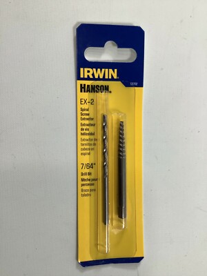 Irwin Hanson 53702 Spiral Screw Extractor Drill Bit 7/64  NEW! NIB