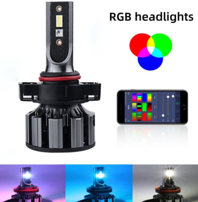 Zentico 5201 2 in 1 CSP Chip Auto LED Headlight RGB App Control Changing Colors