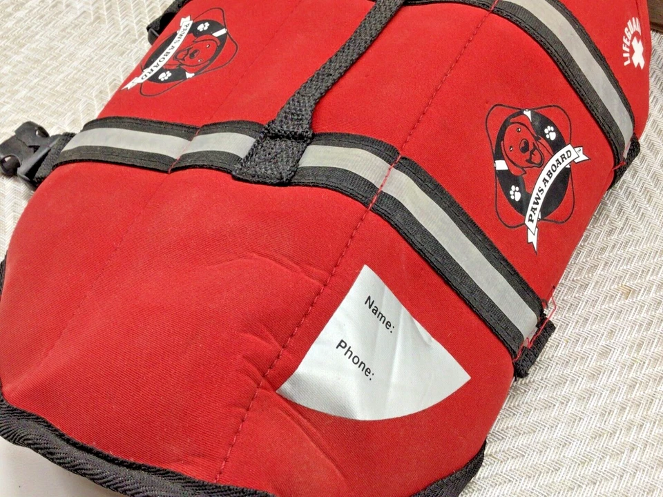 Paws Aboard Dog Life Jacket Vest Small Pet Paw Protectors for Swimming & Boating - Image 3 of 4