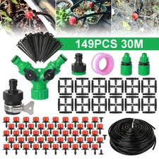 149PCS Drip Irrigation System Garden Plant DIY Self Watering Micro Sprinkler Kit