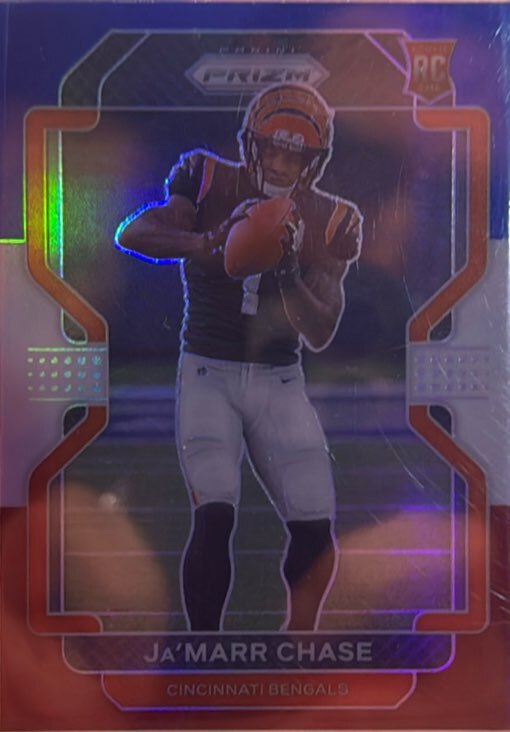 2021 Panini Prizm #337 Ja'Marr Chase Red White and Blue