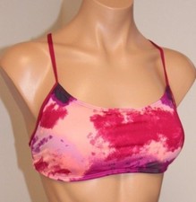 NWT Nike Swimsuit Swimsuit Bikini Top Size M Reversible bra Fuchsia