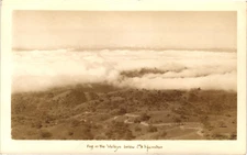 Fog in Valley of Mt. Hamilton California Real Photo RPPC Postcard c1924-1949
