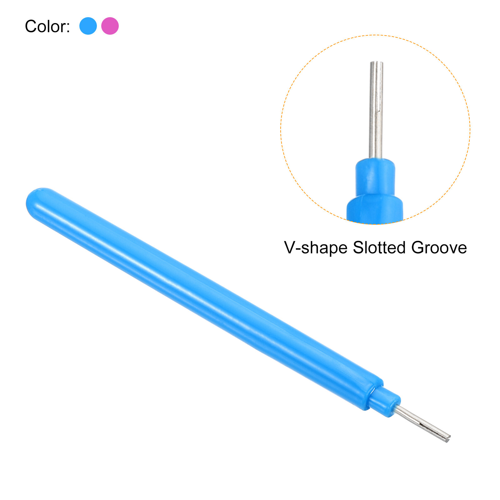 Kit De 3 Rouleaux à Cheveux Métalliques Fendus Avec Aiguille - Marque Uxcell, Neuf