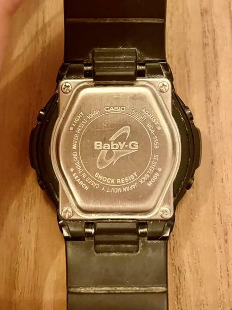 Casio Quartz Watch Baby-g Digital Analog Rubber WR10BAR Shock Resist Black Dial for sale online