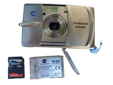 Konica Minolta DiMAGE G600 Digital Camera - Untested, Includes Battery & Card