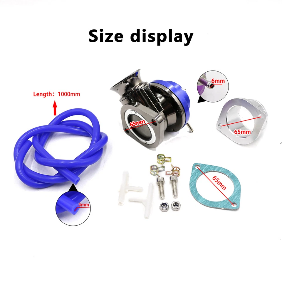 Blue Universal Car Turbo Blow Off Valve Aluminum Alloy Pressure Relief Valve - Image 3 of 4
