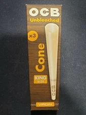 OCB Virgin Unbleached Cones Ultra Thin - King Size (3 Pack)