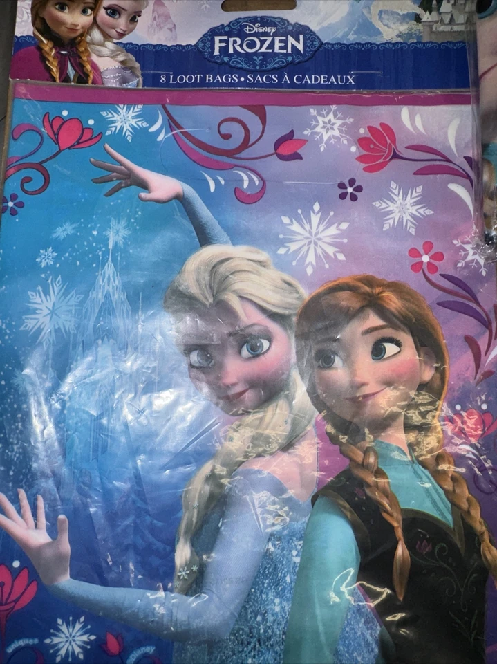 Frozen Party Supplies Disney Birthday Party Supplies bags banner Table Cover - Image 4 of 4