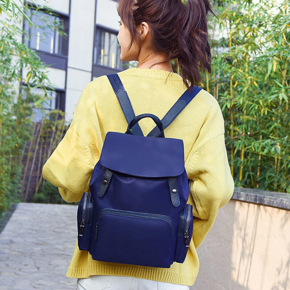 Trendy Blue Leather Fashion Backpacks For Women Chic Ladies Girls School  Backpacks Korean Style Bags price in UAE,  UAE