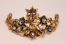 Vintage MUSI single Shoe Clip Auarora Borealis Rhinestones