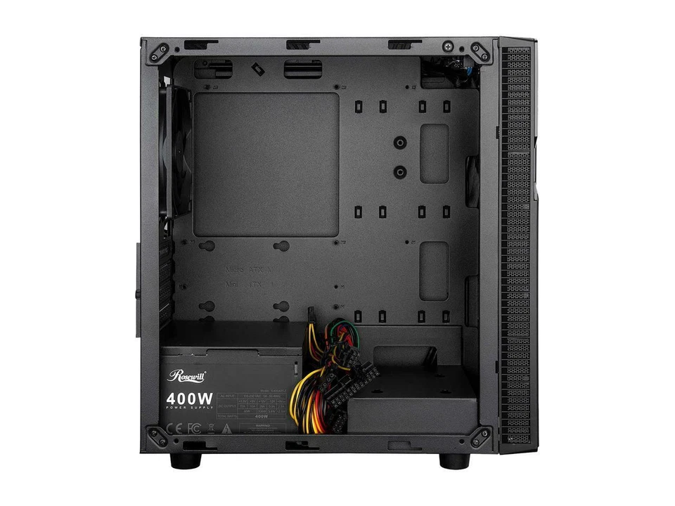 Rosewill FBM-X2-400 Black Steel Plastic Mini Tower Computer Case 400W Power S... - Image 4 of 4