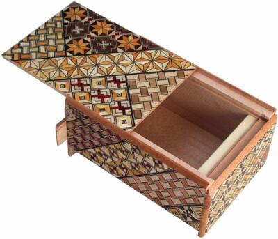 Yosegi Marquetry Hakone craft work Japanese puzzle box 7steps