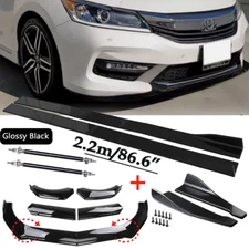 For 16-17 Honda Accord Sedan Front Bumper Splitter Body Kit Side Skirt Rear Lip