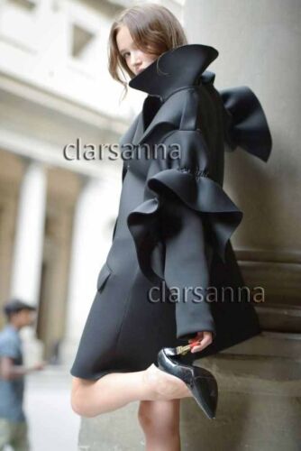 Simone Rocha NEW Sculptural Ruched Scuba Volume Ruffle Trims Coat Dress UK6 - Picture 1 of 12
