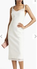 Wedding Dress Ivory Womens 10/12 NWT Form Fit Lace Detail See Measurements