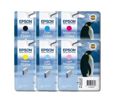 Genuine Ink Epson Stylus Photo RX700 / T5591 T5592 T5593 T5594 T5595 T5596