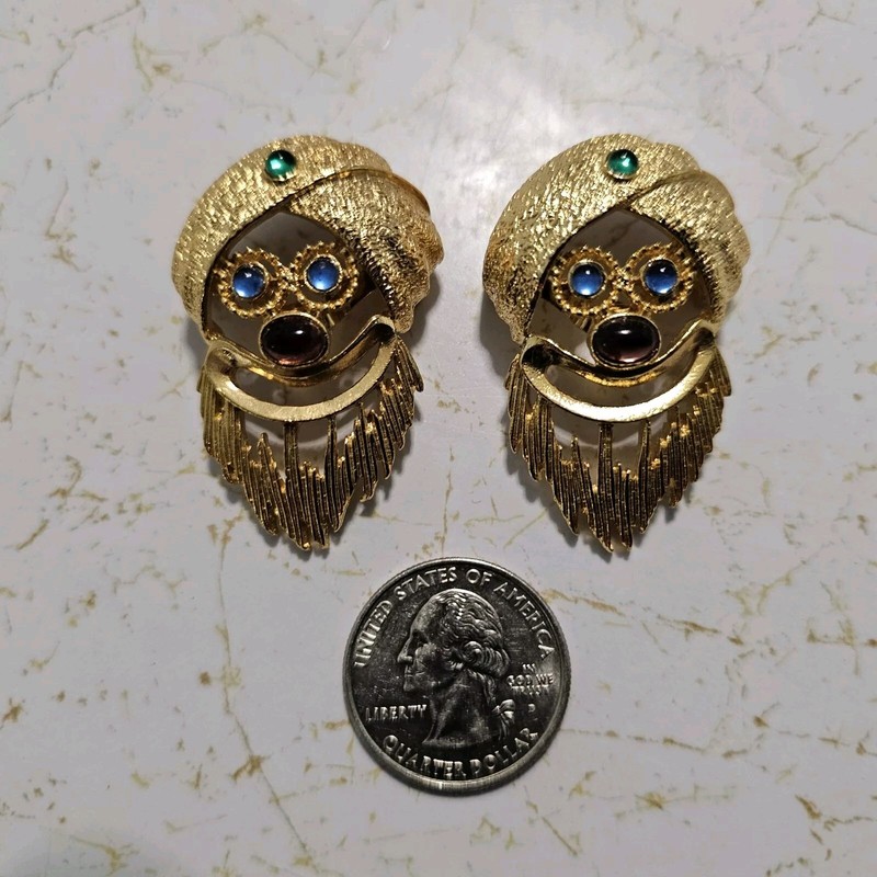 MASONIC SHRINERS JESTERS BILLIKEN PIN OR FEZ HOLDER? 2 LARGE PINS OR HOLDERS NOS