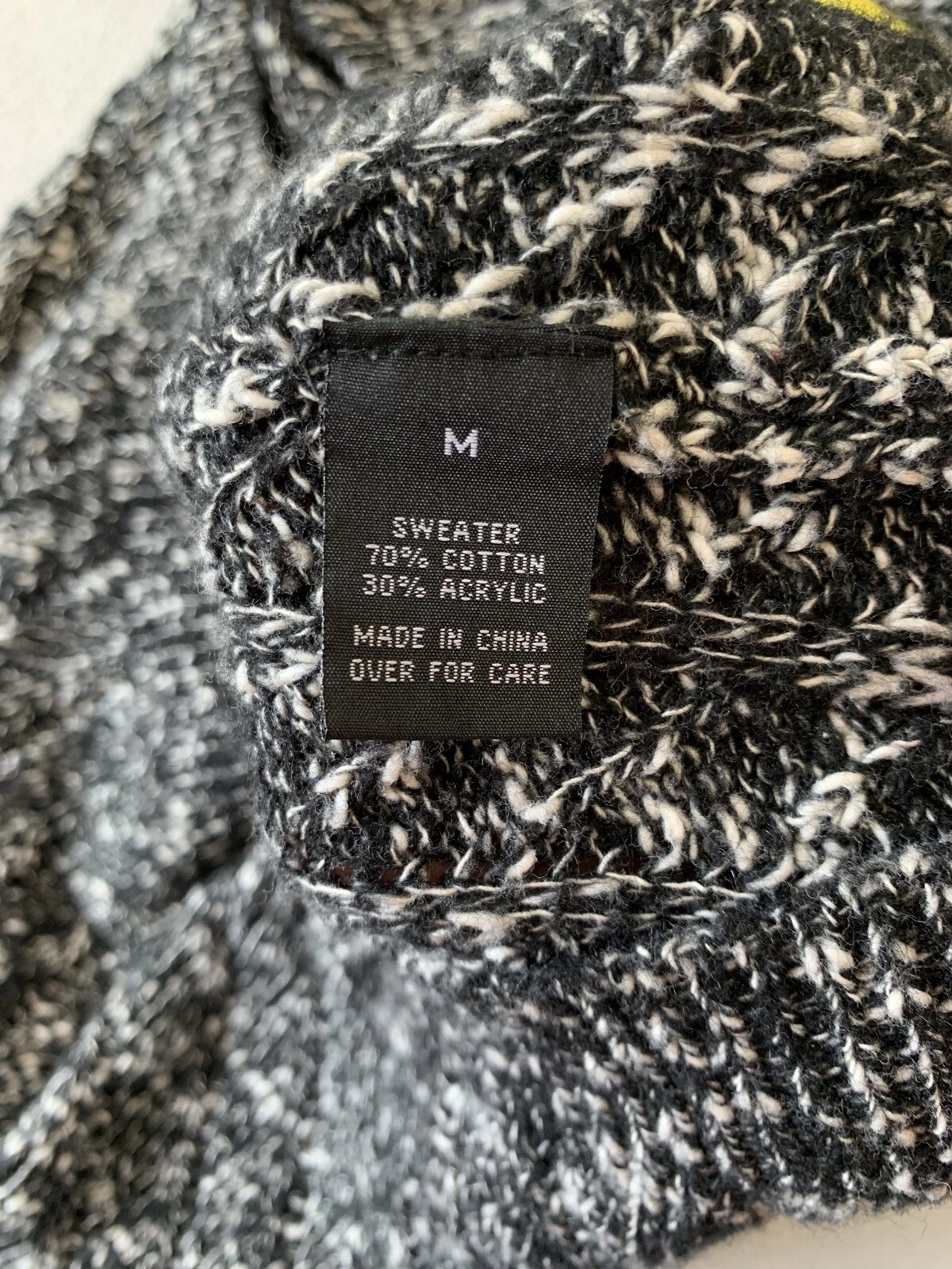 Abito maglione Alyx donna taglia media nero bianco marmorizzato grigio maglia corta pull on