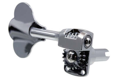 Allparts TK-7566 einzelne leichte kleine Pfosten-Bass-Taste - Chrom, Höhenseite