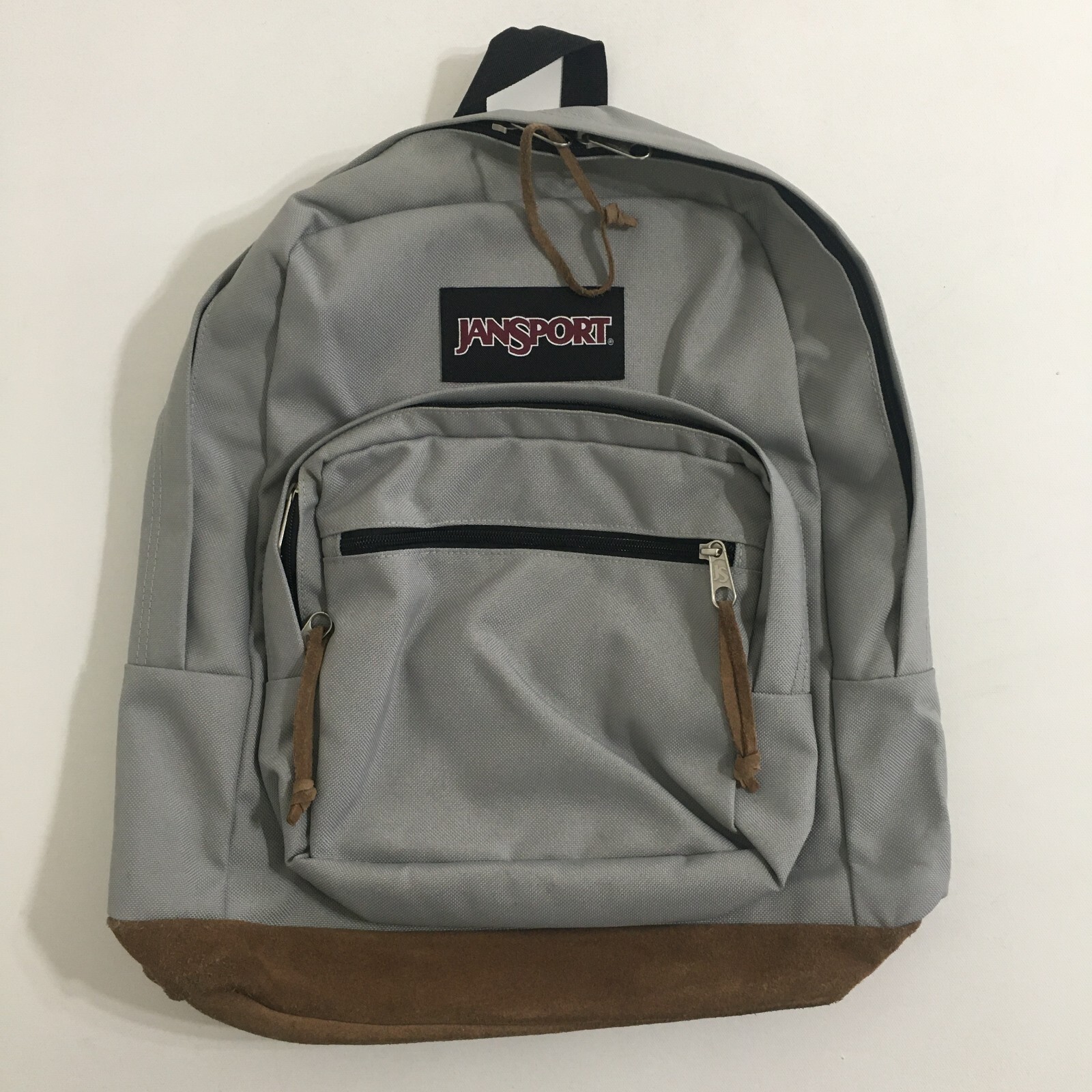 Jansport Right Pack Backpack Gray Brown Suede 100 Au… Gem