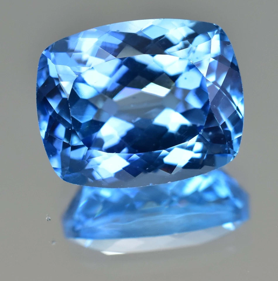 32.75 Ct Natural Santa Maria Aquamarine Certified Stunning 10 mm Loose Gemstone - Image 3 of 4